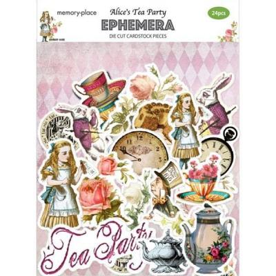 Asuka Studio Memory Place Alice's Tea Party Die Cuts - Ephemera